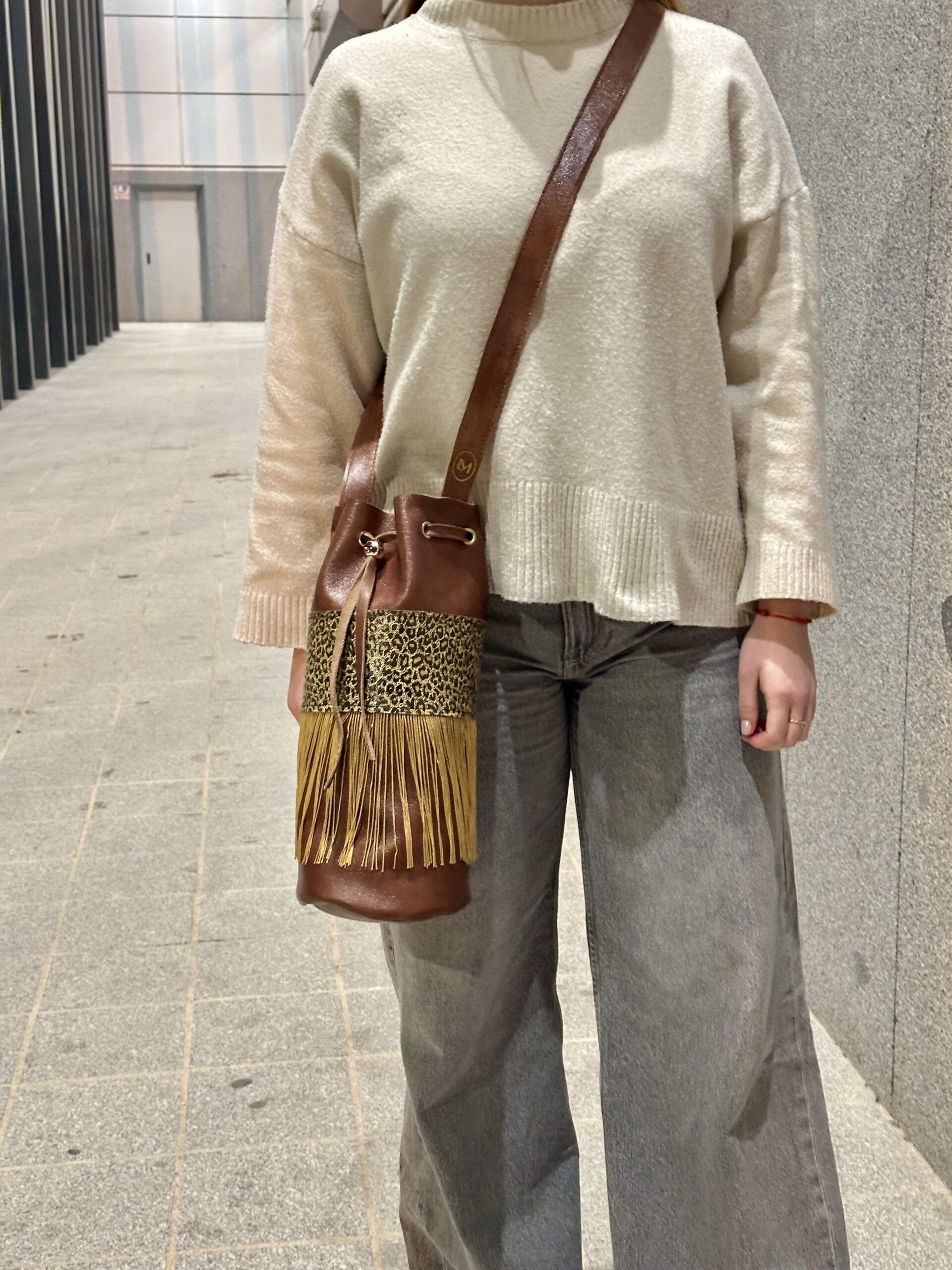 Bolso Bandolera Cordón XL Miel Salvaje - Imagen 2